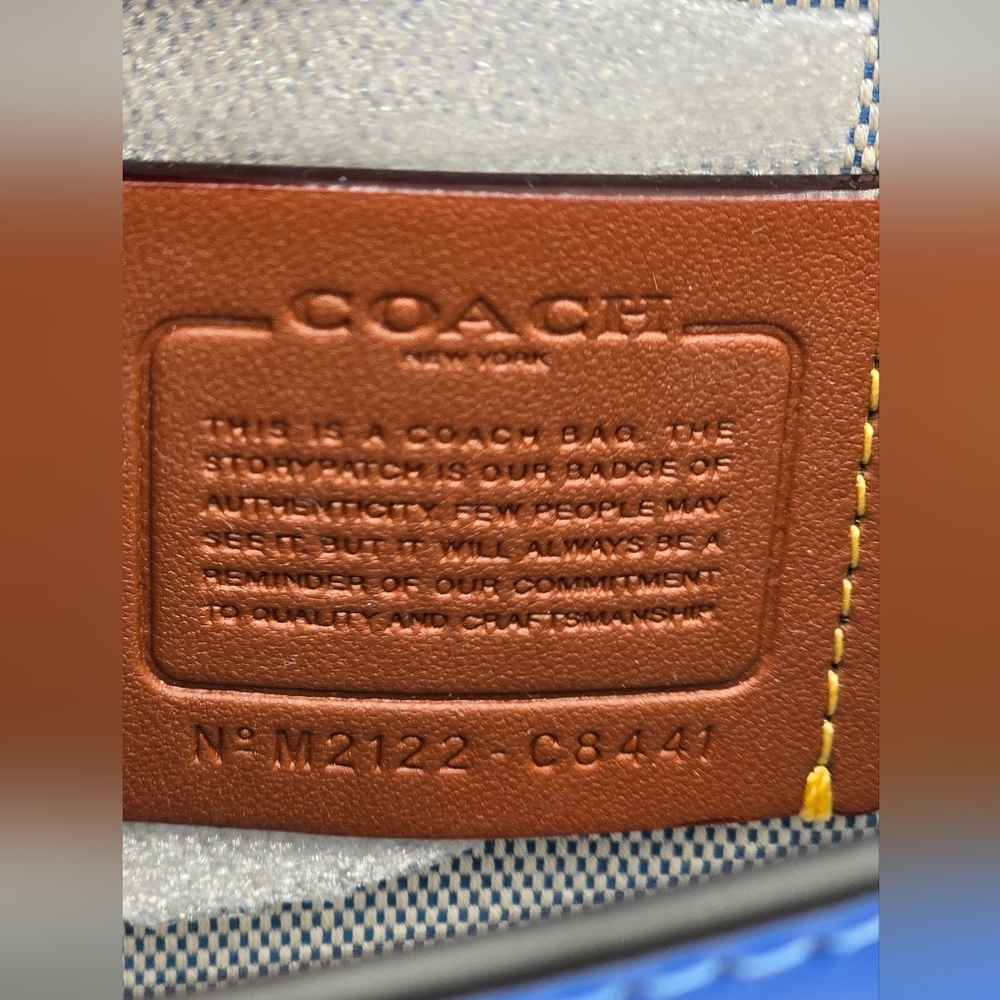 Coach 1941 Glovetanned Leather Hero Crossbody, Blue Fin, 🔥CARRIED ONCE!🔥 - Picture 11 of 15